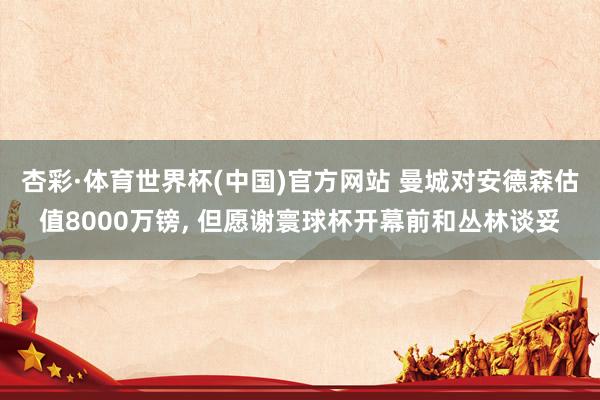 杏彩·体育世界杯(中国)官方网站 曼城对安德森估值8000万镑， 但愿谢寰球杯开幕前和丛林谈妥