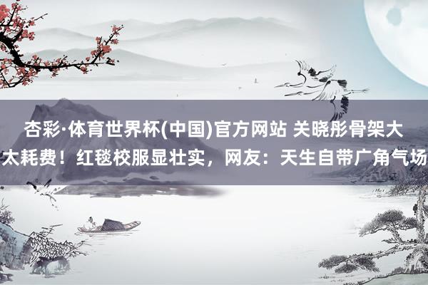 杏彩·体育世界杯(中国)官方网站 关晓彤骨架大太耗费！红毯校服显壮实，网友：天生自带广角气场