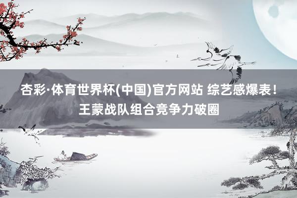 杏彩·体育世界杯(中国)官方网站 综艺感爆表！王蒙战队组合竞争力破圈